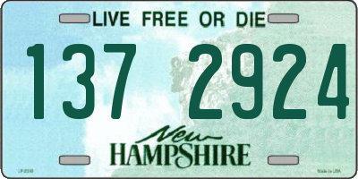 NH license plate 1372924