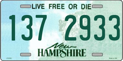 NH license plate 1372933