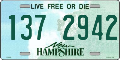 NH license plate 1372942