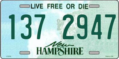 NH license plate 1372947
