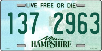 NH license plate 1372963