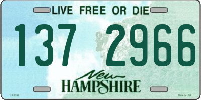 NH license plate 1372966