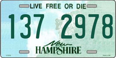NH license plate 1372978