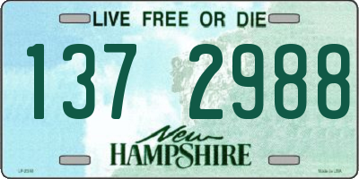 NH license plate 1372988