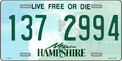 NH license plate 1372994