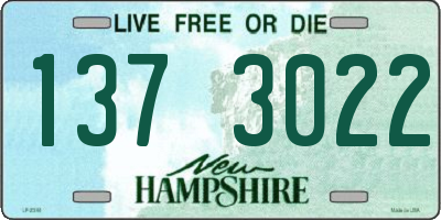 NH license plate 1373022