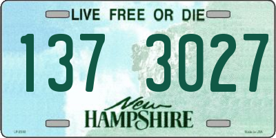 NH license plate 1373027