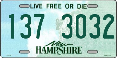NH license plate 1373032