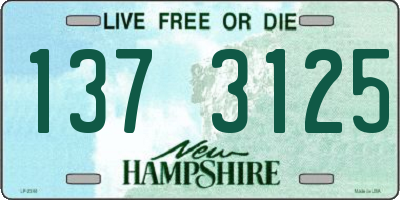 NH license plate 1373125