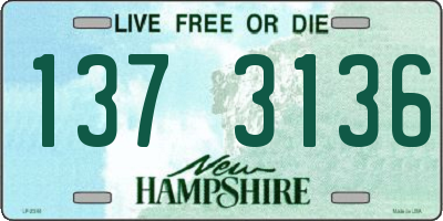 NH license plate 1373136