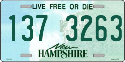 NH license plate 1373263