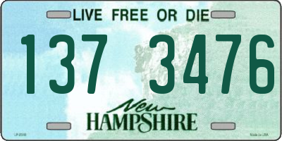 NH license plate 1373476