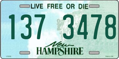 NH license plate 1373478