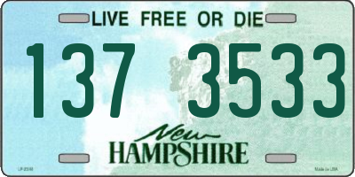 NH license plate 1373533