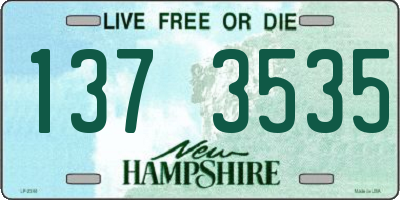 NH license plate 1373535
