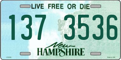 NH license plate 1373536