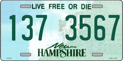 NH license plate 1373567