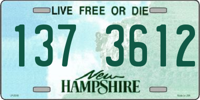 NH license plate 1373612