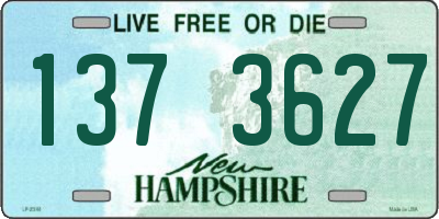 NH license plate 1373627