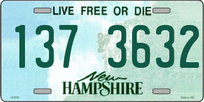 NH license plate 1373632