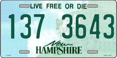 NH license plate 1373643