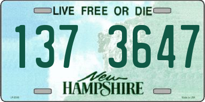 NH license plate 1373647