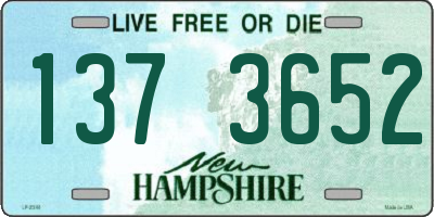 NH license plate 1373652