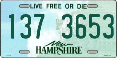 NH license plate 1373653