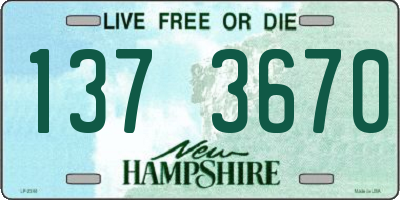 NH license plate 1373670