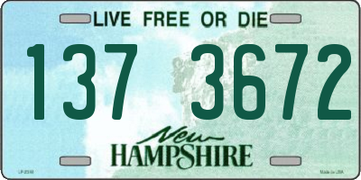 NH license plate 1373672
