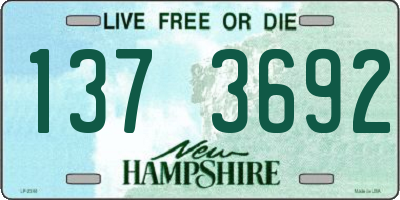 NH license plate 1373692