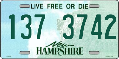 NH license plate 1373742