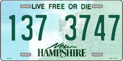 NH license plate 1373747