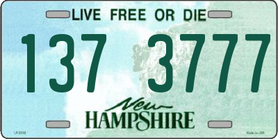 NH license plate 1373777