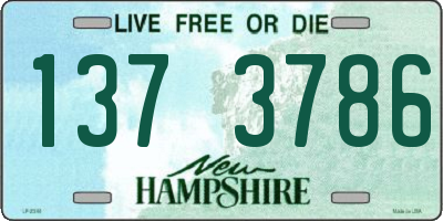 NH license plate 1373786