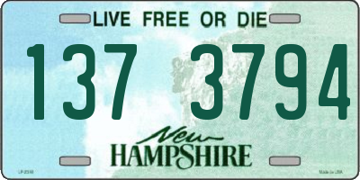 NH license plate 1373794