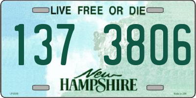 NH license plate 1373806