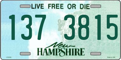 NH license plate 1373815