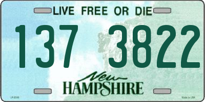 NH license plate 1373822