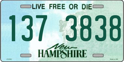 NH license plate 1373838