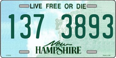 NH license plate 1373893