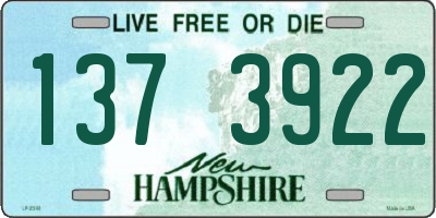 NH license plate 1373922
