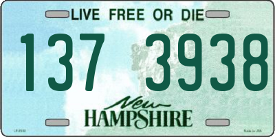 NH license plate 1373938