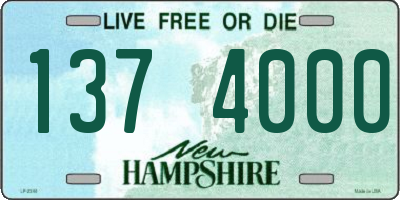 NH license plate 1374000