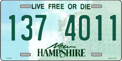 NH license plate 1374011