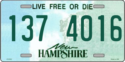 NH license plate 1374016
