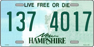 NH license plate 1374017