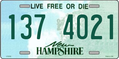NH license plate 1374021