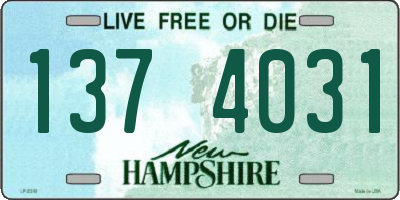 NH license plate 1374031