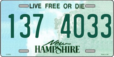 NH license plate 1374033